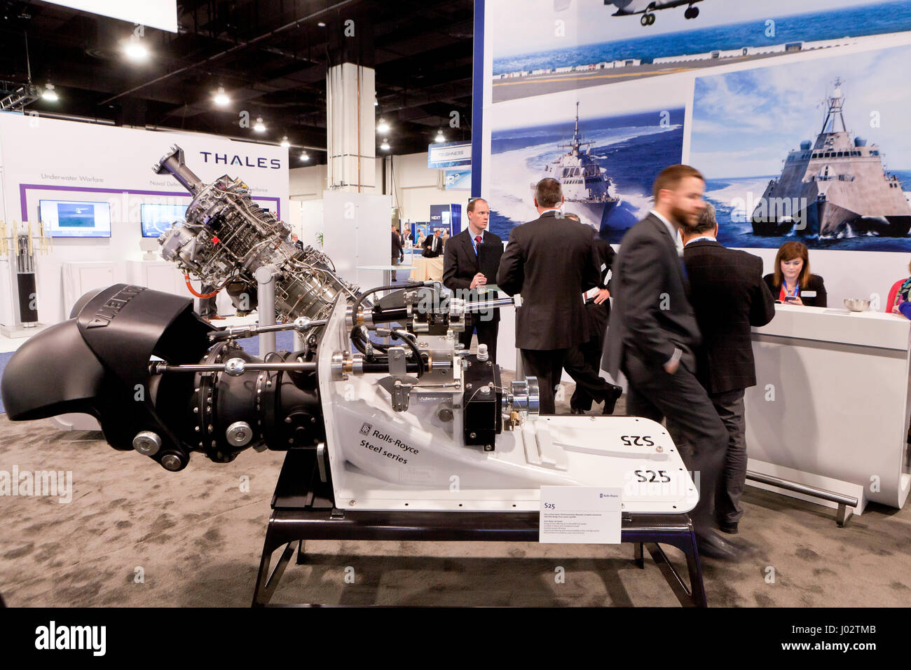 Rolls Royce cron stand al Sea Air Space expo - Washington DC, Stati Uniti d'America Foto Stock