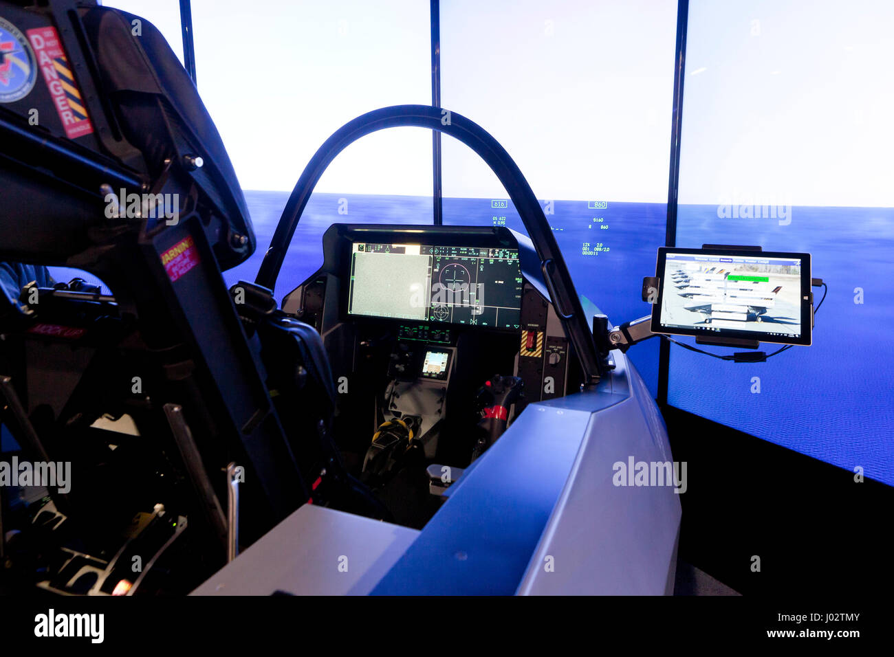 Lockheed Martin F-35 Cockpit Simulator - USA Foto Stock