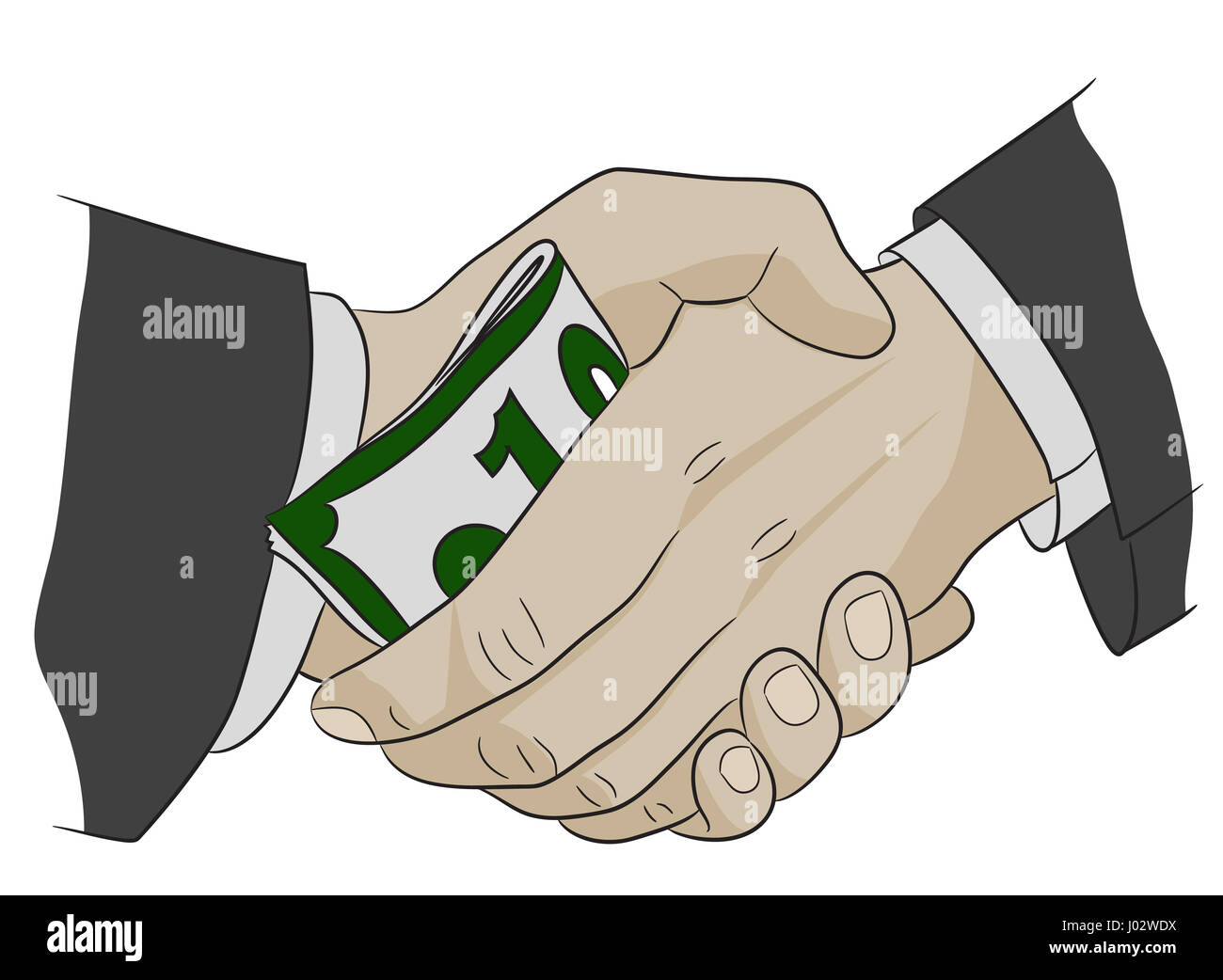 La corruzione politica denaro accordo Foto Stock