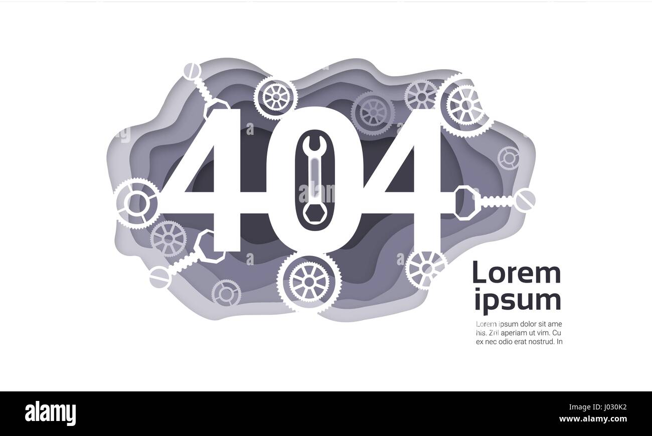 404 Non trovato problema errore di connessione a Internet Illustrazione Vettoriale