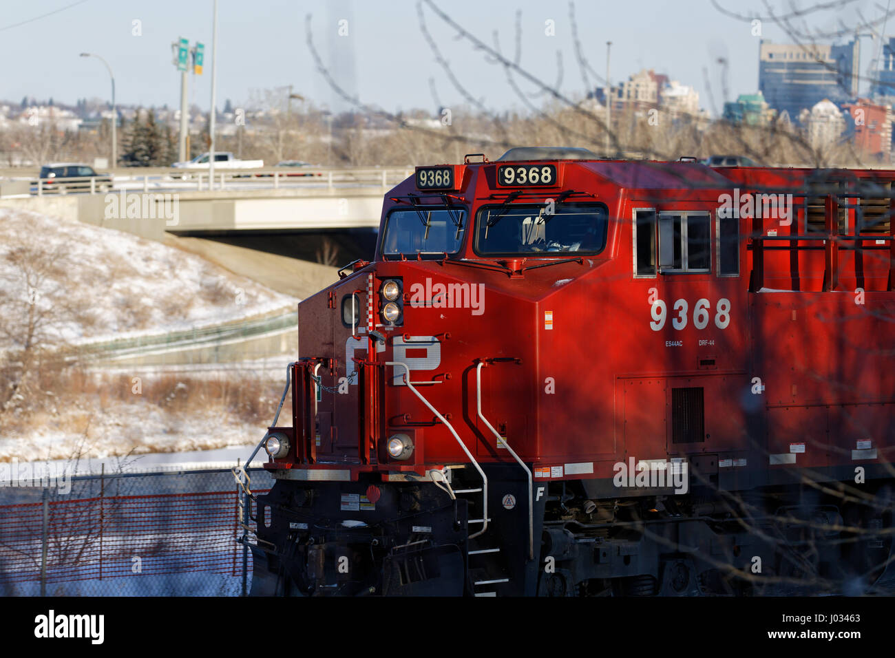 CP motore rampa Calgary, Alberta Foto Stock