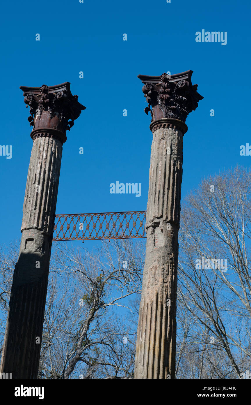 Rovine di Windsor in Mississippi - la più grande antebellum Revival Greco mansion Foto Stock