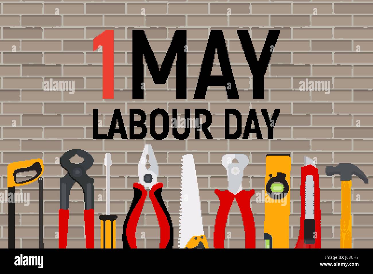 1 Maggio festa del lavoro un poster o un banner. Illustrazione Vettoriale Illustrazione Vettoriale