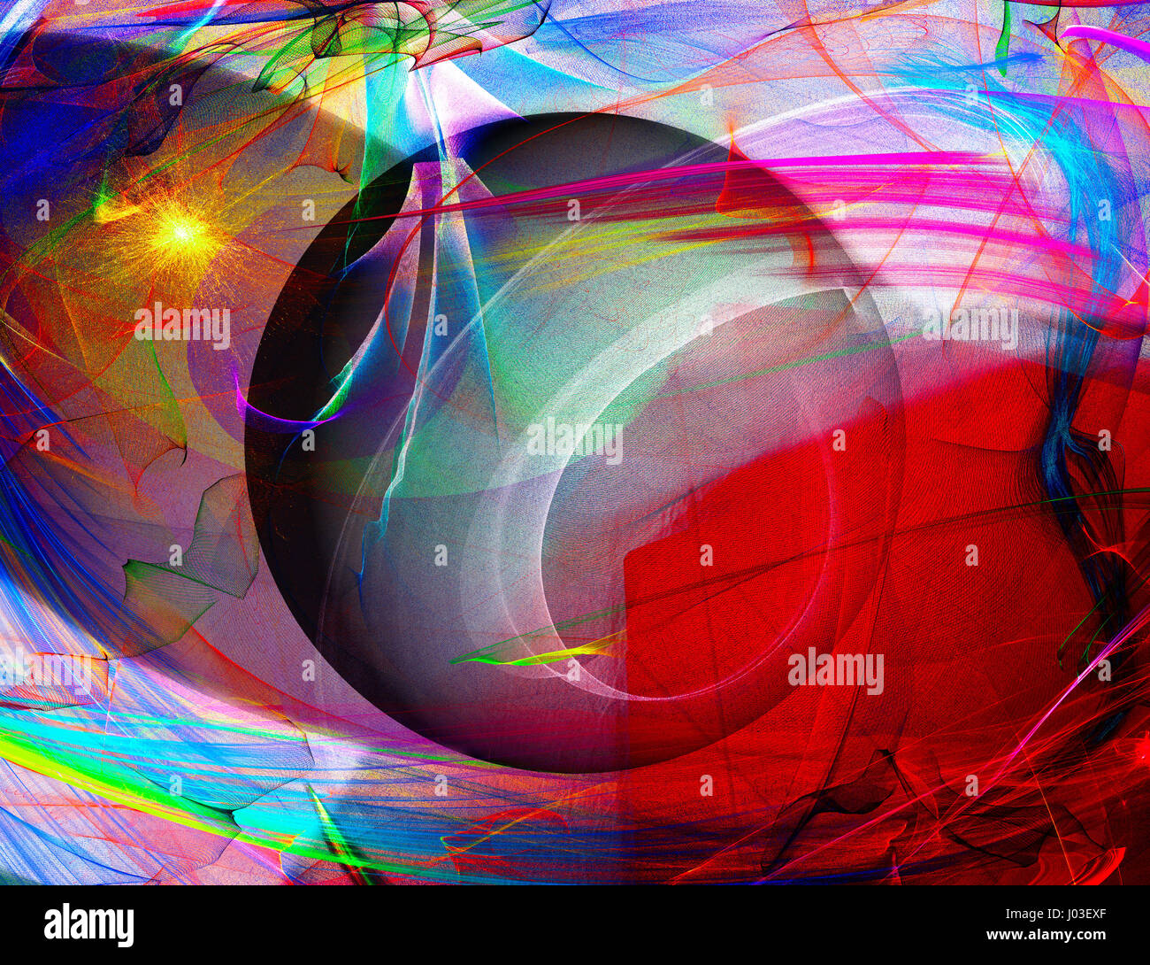 Arte digitale: il colore di un ombra Foto Stock