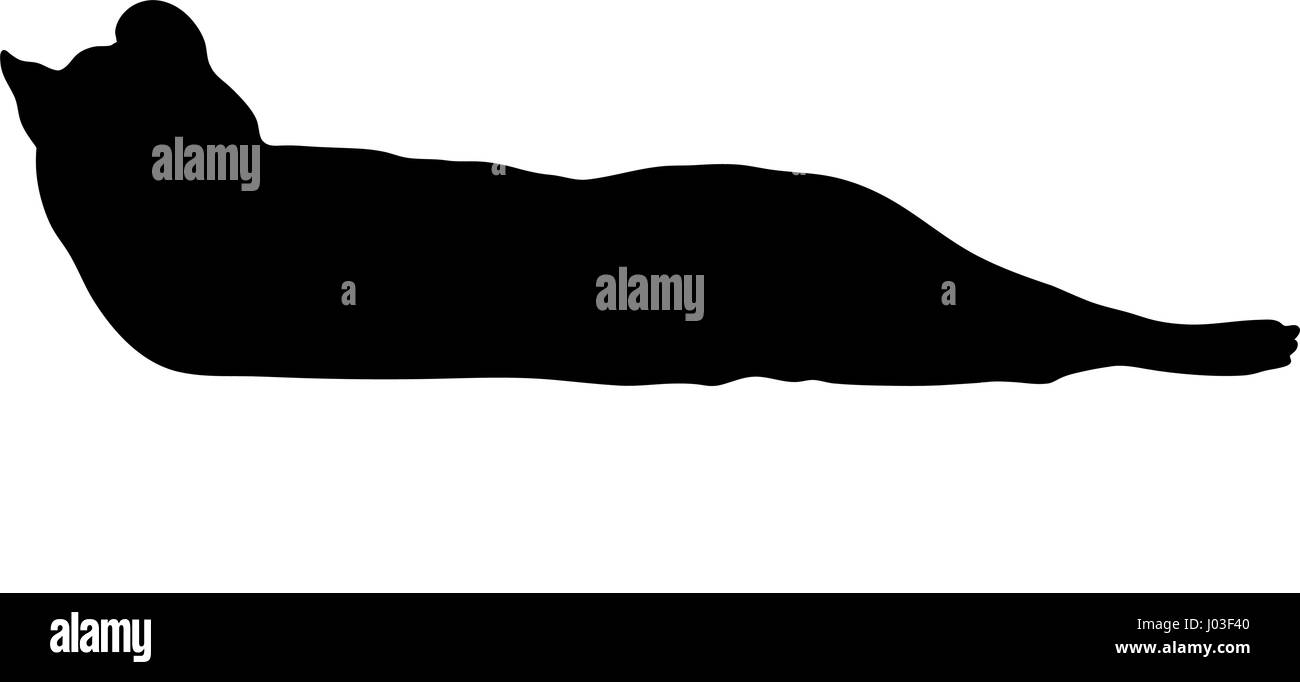 Disegnata a mano la silhouette di un selvaggio Lion Illustrazione Vettoriale