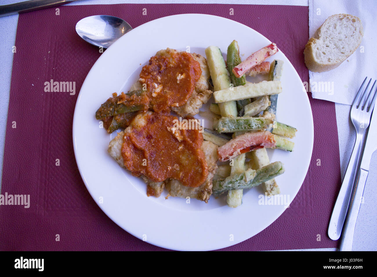 Varietà di alimenti con un alto contenuto di colesterolo Foto Stock