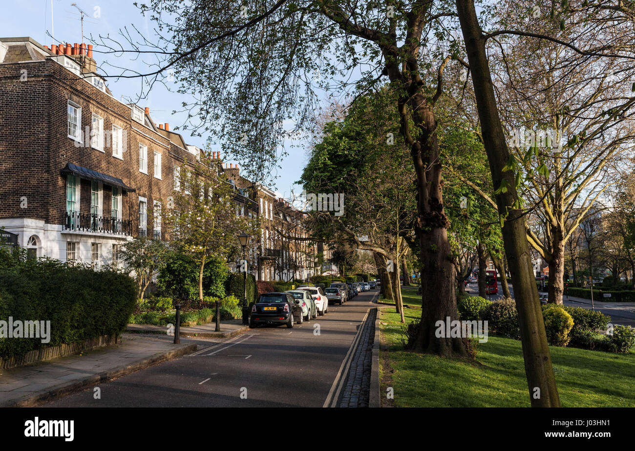Grove Terrace, Dartmouth Park, Off Highgate Road, Highgate, Londra NW5, Inghilterra, Regno Unito. Foto Stock