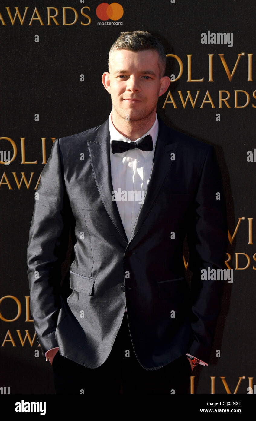 Russell Tovey frequentando il Olivier Awards 2017, tenutosi presso la Royal Albert Hall di Londra. Stampa foto di associazione. Vedere PA storia SHOWBIZ Oliviers. Picture Data: domenica 9 aprile, 2017. Foto di credito dovrebbe leggere: Chris J Ratcliffe/PA FILO Foto Stock