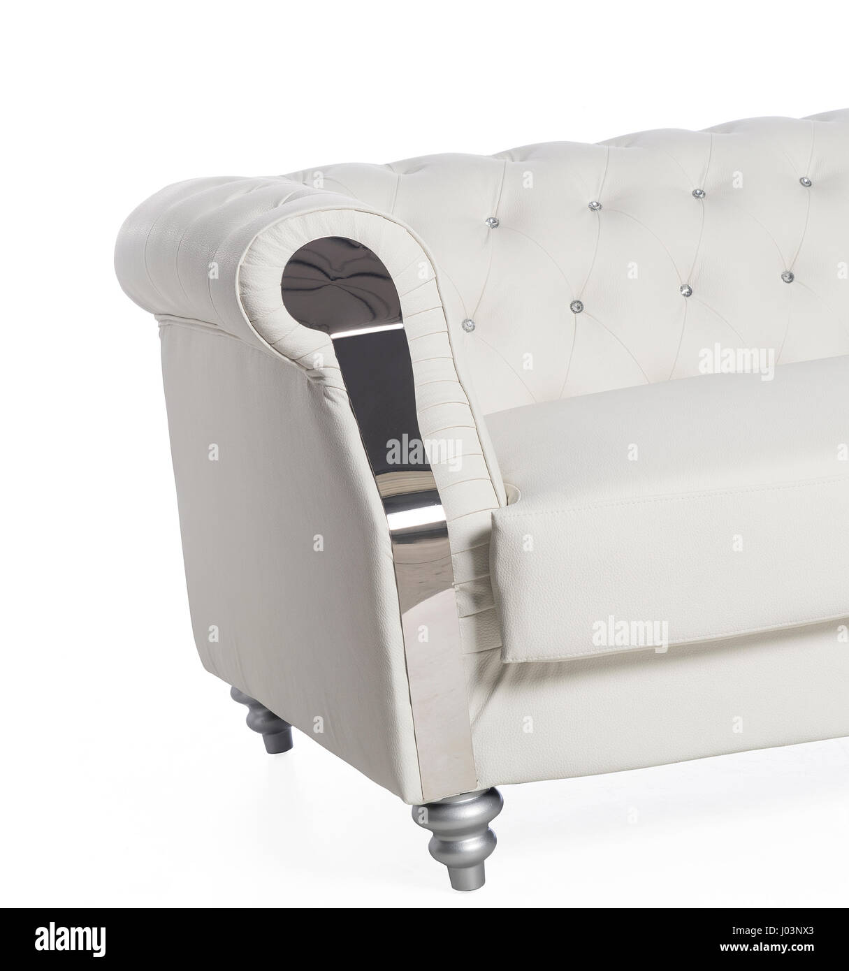 Il lusso mobili imbottiti, confortevole, elegante, colori attraenti, isolato su sfondo bianco Foto Stock