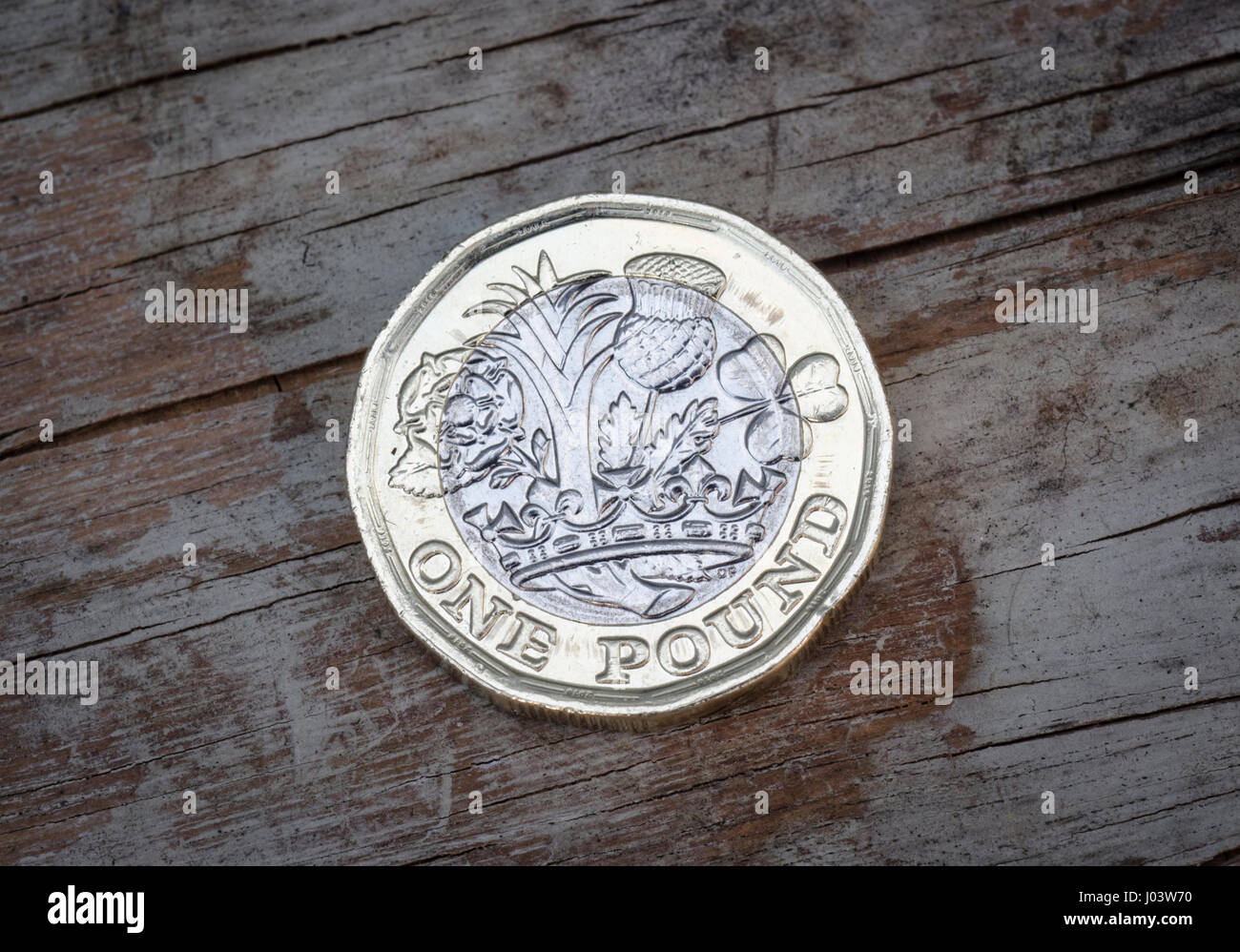 Nuovo una libbra di moneta introdotta nel marzo 2017. Foto Stock