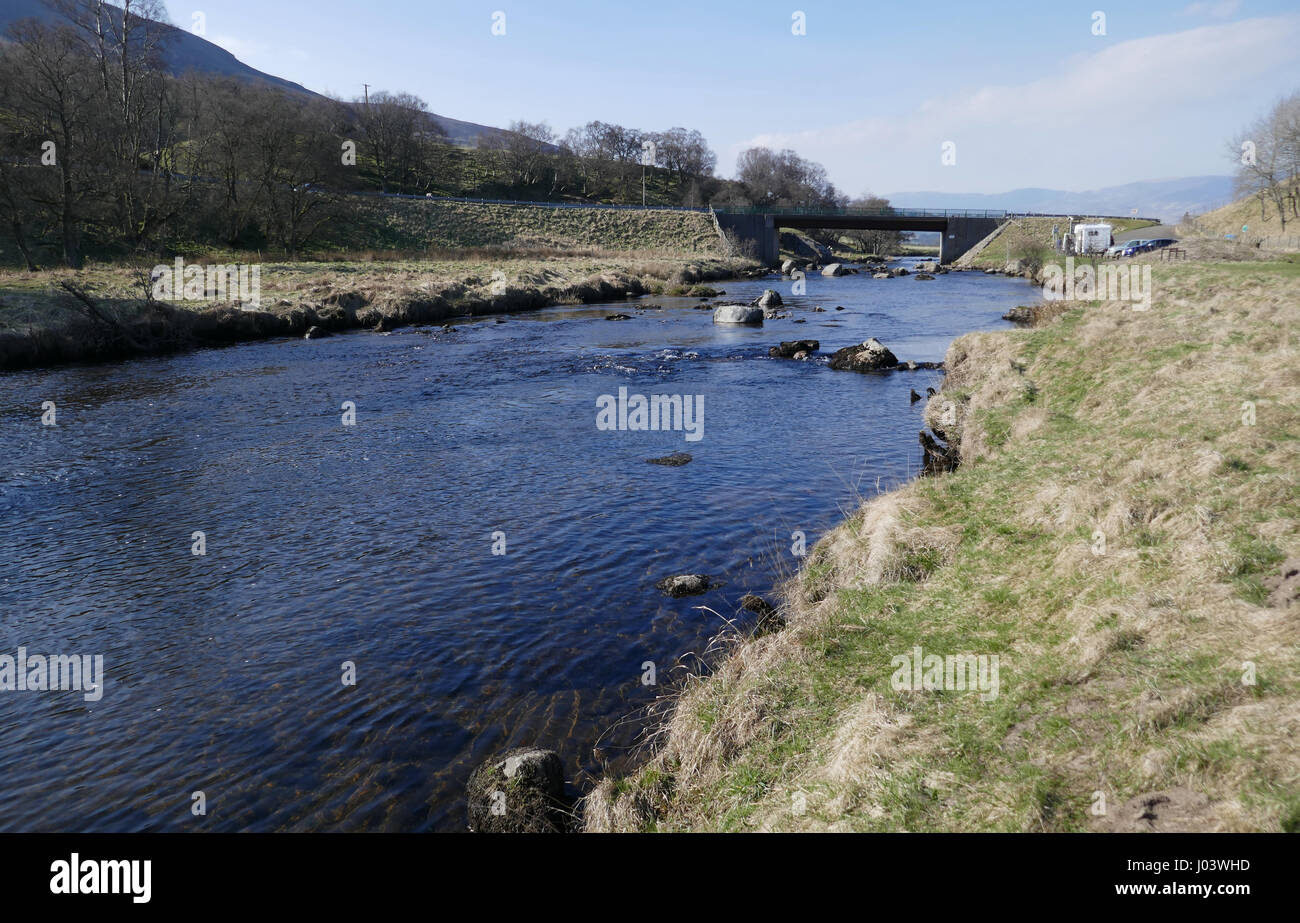 Ponte Gella, Glen Clova, Angus, Scozia Foto Stock