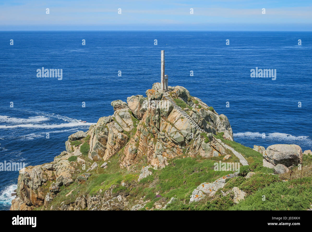 Seascape a Cabo Prior vicino a Ferrol, A Coruna e provincia, Galizia Foto Stock