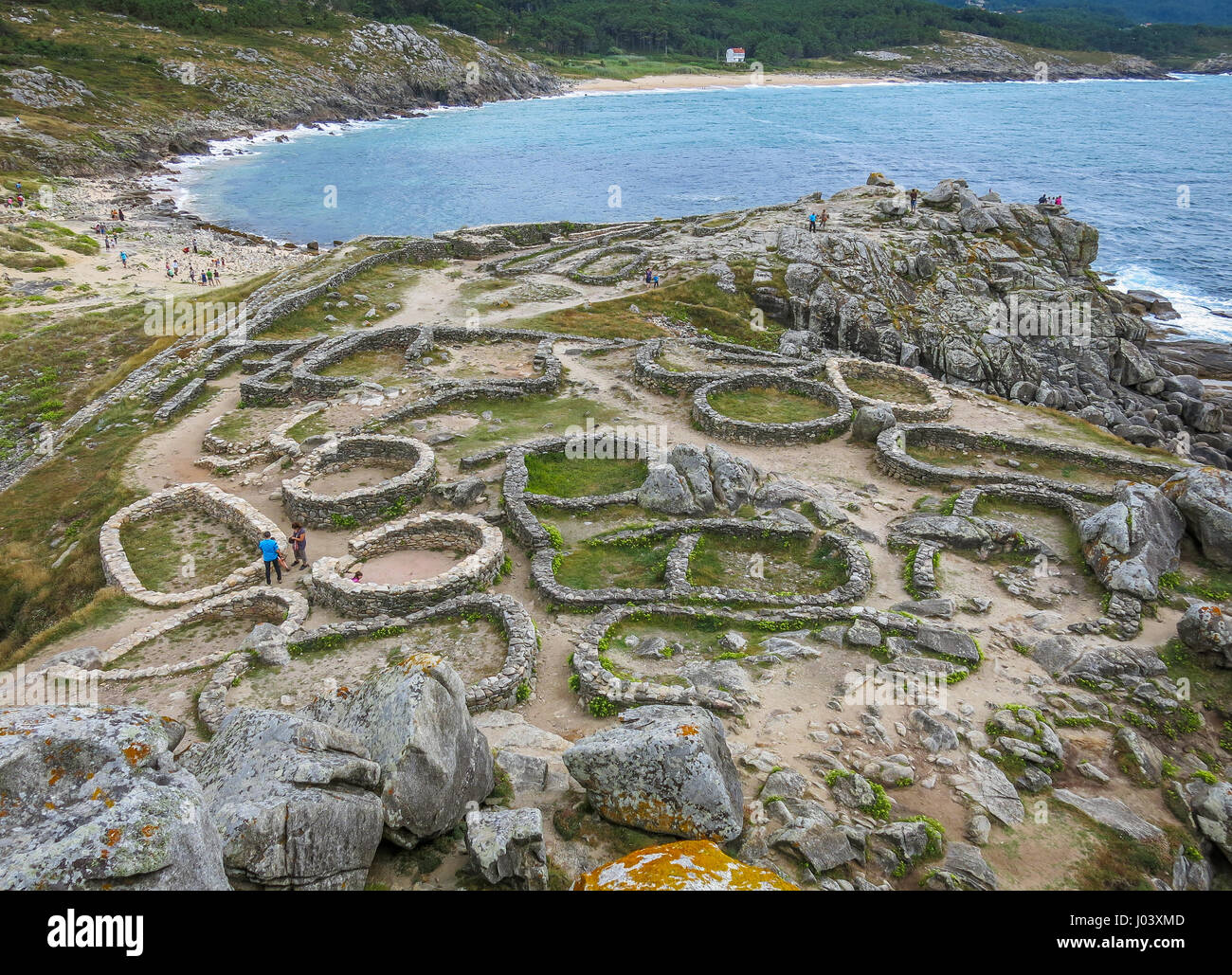 Della Barona Fort, nei pressi di Porto do Son nella provincia di La Coruña, Galizia Foto Stock