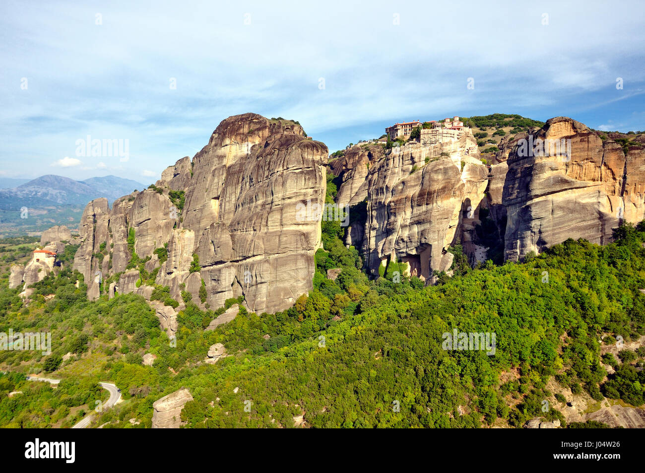 Meteora i monasteri che si trova a nord della Grecia nella regione della Tessaglia Foto Stock