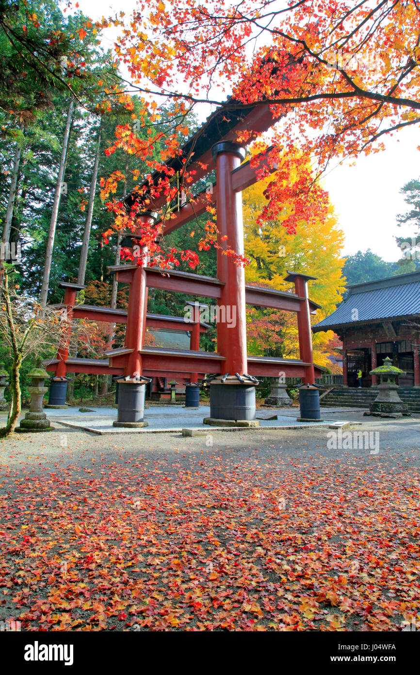 Fuji Sengen jinja sacrario scintoista Fujiyoshida city Yamanashi Giappone Foto Stock