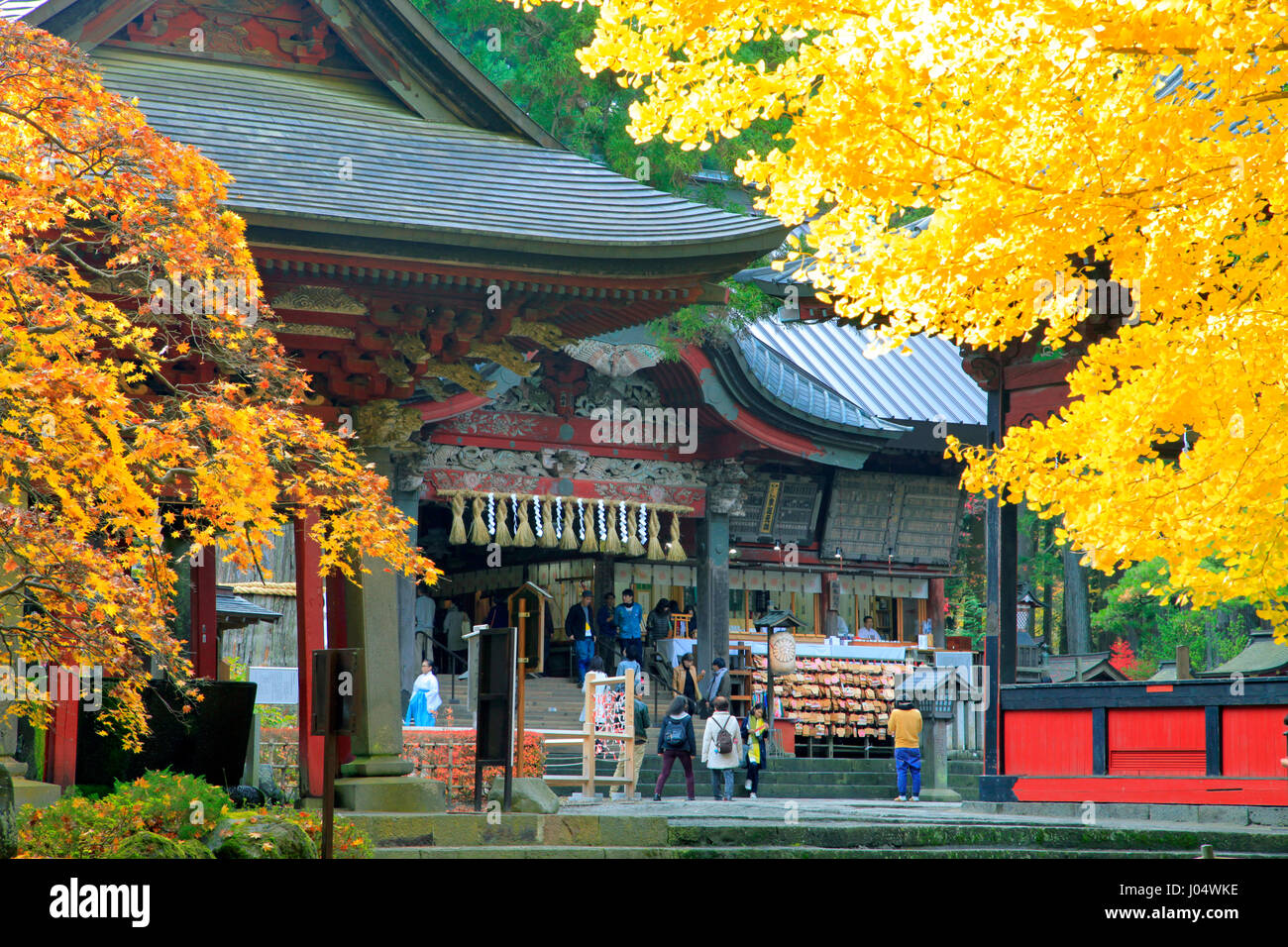 Fuji Sengen jinja sacrario scintoista Fujiyoshida city Yamanashi Giappone Foto Stock