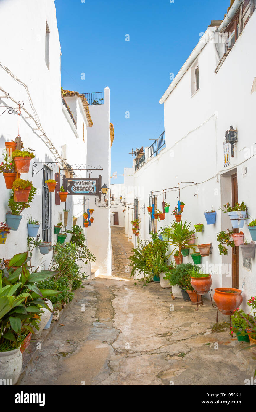 Vejer de la Frontera, bianche città dell'Andalusia, Pueblos Blancos, provincia di Cádiz, Spagna Foto Stock