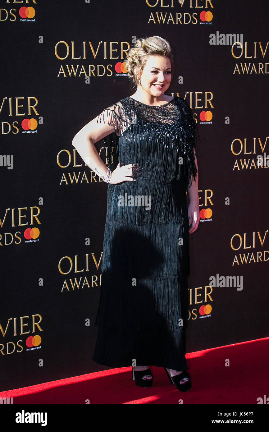 Sheridan Smith sul tappeto rosso al 2017 Olivier Awards Foto Stock