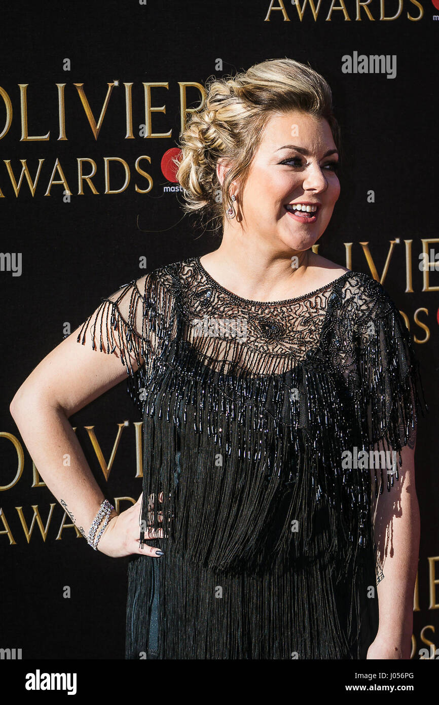 Sheridan Smith sul tappeto rosso al 2017 Olivier Awards Foto Stock
