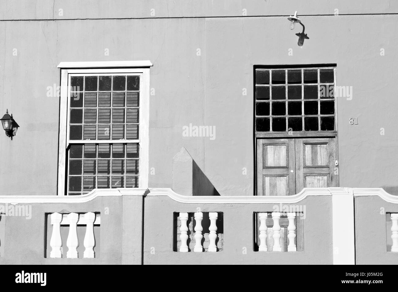 La sfocatura in Sud Africa cape town bo kaap architettura come sfondo di texture Foto Stock