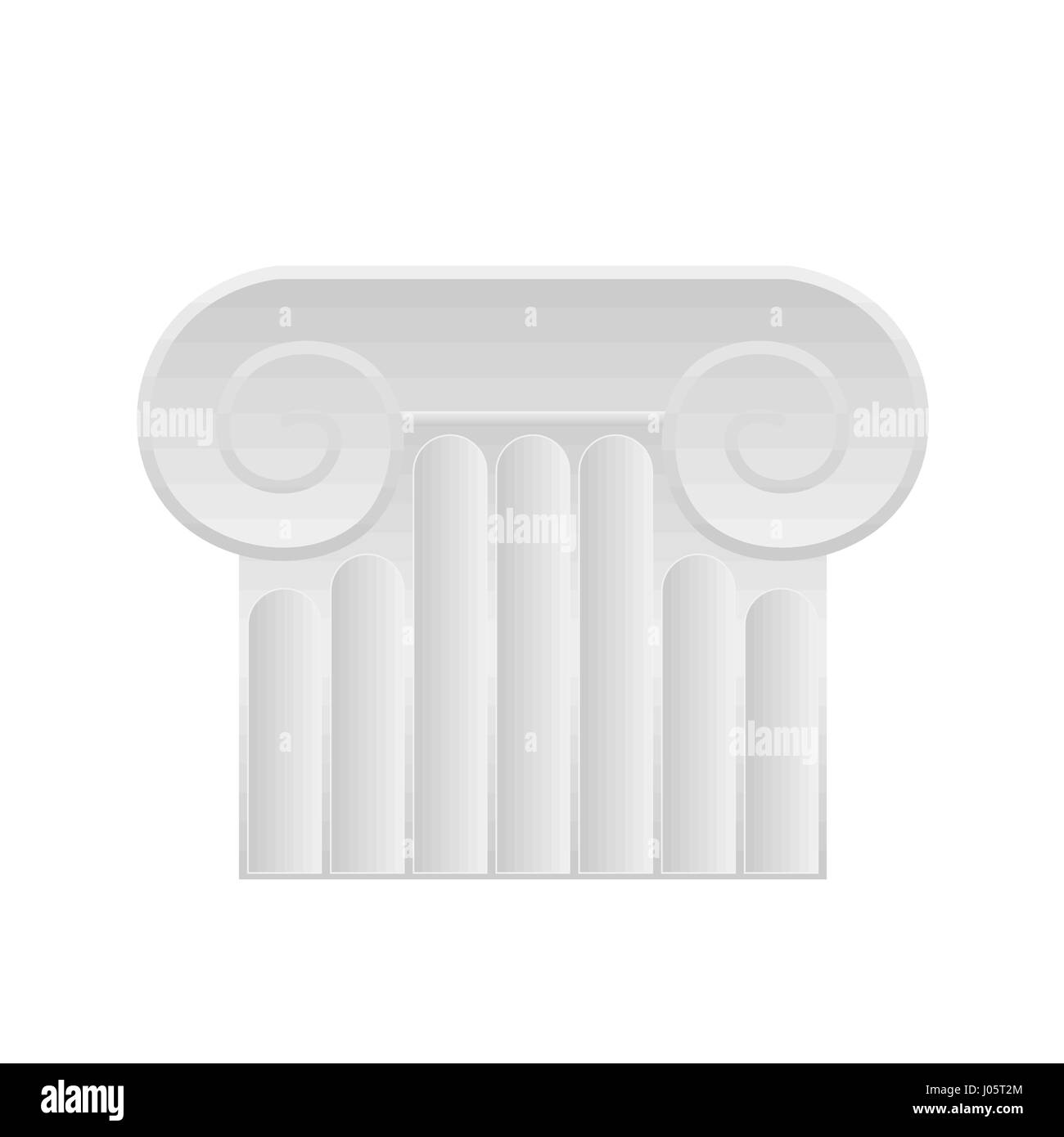 Colonna Romana icona. Illustrazione piatto della colonna romana icona vettore su bianco Illustrazione Vettoriale