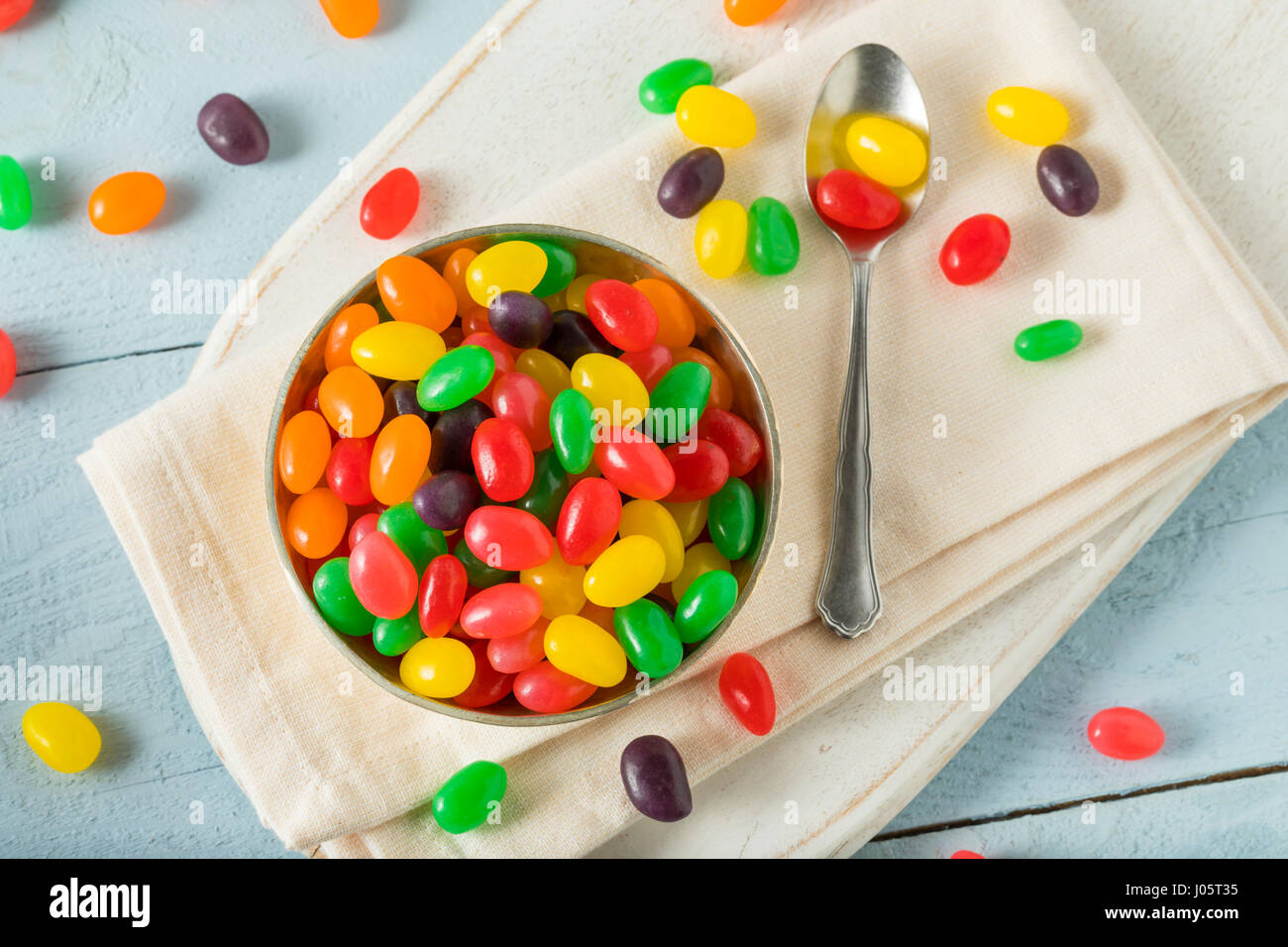 Dolce gommose jelly bean Candy in una ciotola Foto Stock