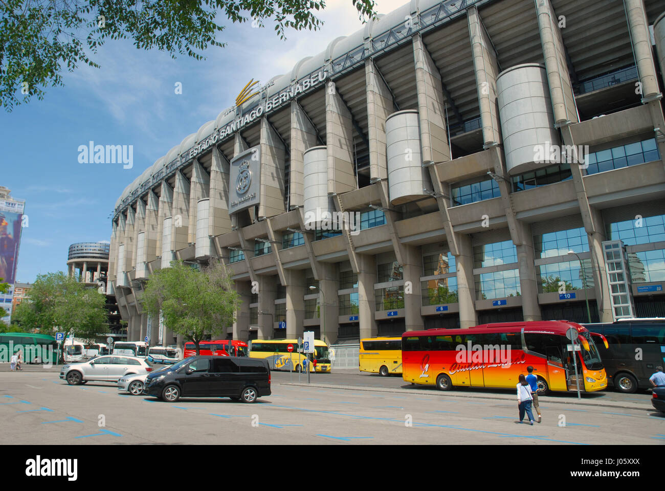 Estadio Santiago Bernabeu, stadio usato da FC Real Madrid, Madrid, Spagna. Foto Stock