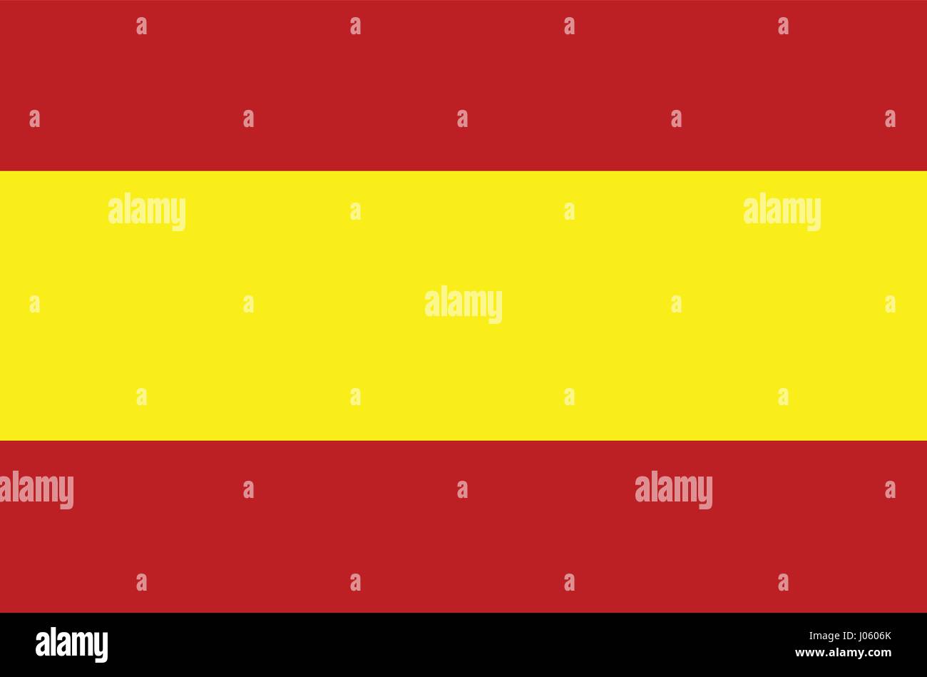 Bandiera della Spagna vettore isolato in colori ufficiali e proporzione correttamente. Illustrazione Vettoriale