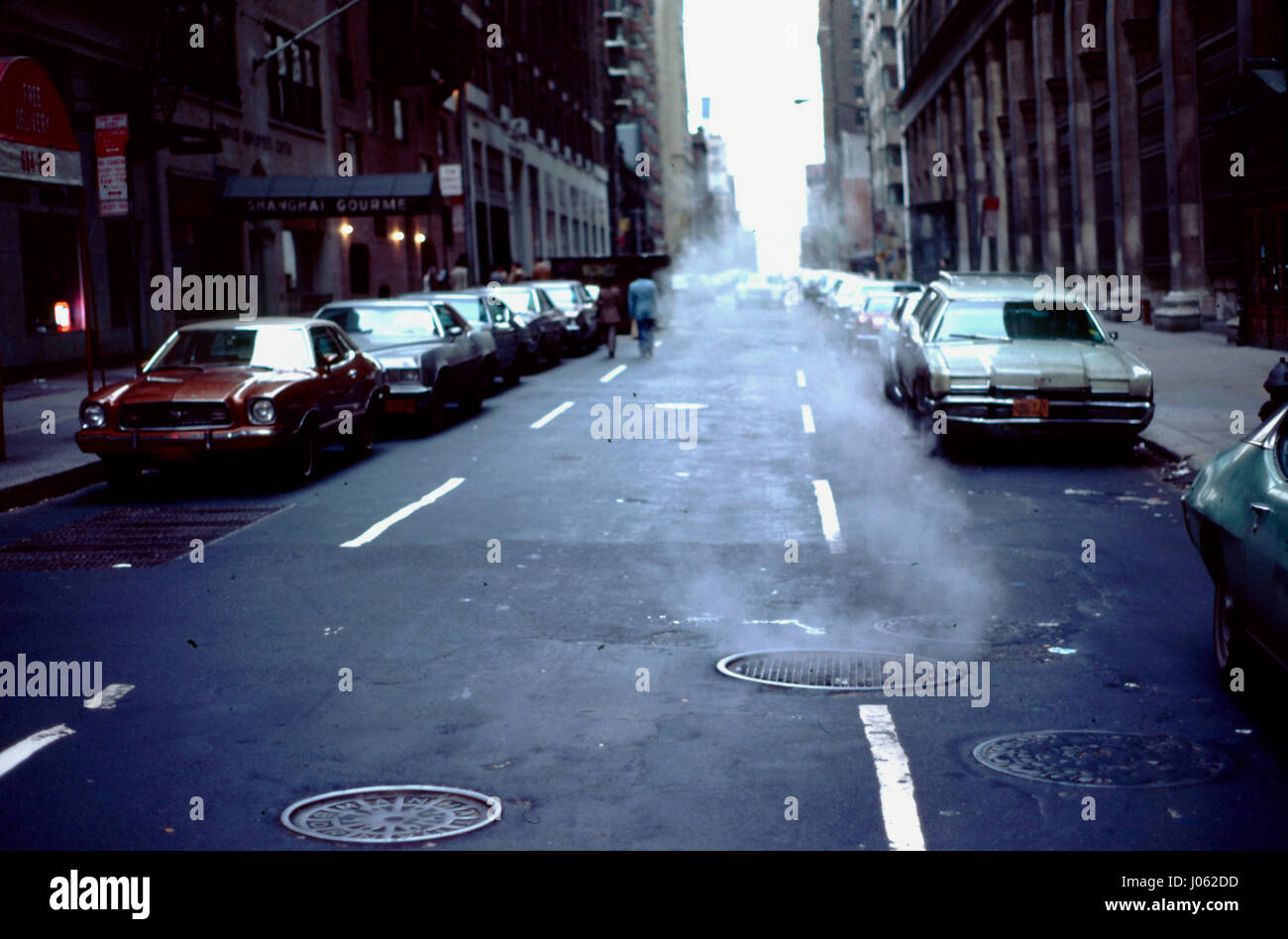 Foto sorprendenti sono emersi che offrono uno spaccato della vita grintoso nella città di New York nel 1979. Le incredibili immagini prese da più di un decennio prima che il famoso "clean up" della città sotto il sindaco Rudolph Giuliani negli anni novanta, mostra alcuni dei Big Apple come punti di riferimento erano allora come Times Square, la Statua della Libertà e una struggente vista dall'interno del World Trade Center. Altri scatti di ritrarre l'altro lato della città che non dorme mai come Chinatown e il look di Harlem fatiscente e graffiti è spruzzato in tutta la metropolitana. I fermagli sono state prese dal pensionato australiano Terry Dwyer (65), da Foto Stock
