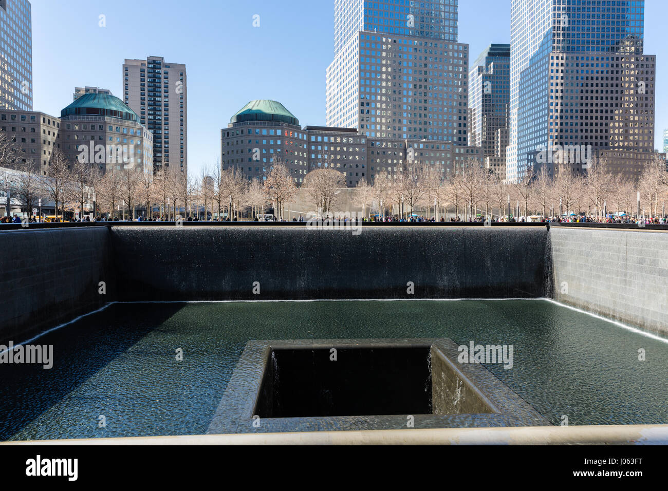 Sito delle torri gemelle memorial cascate. Foto Stock