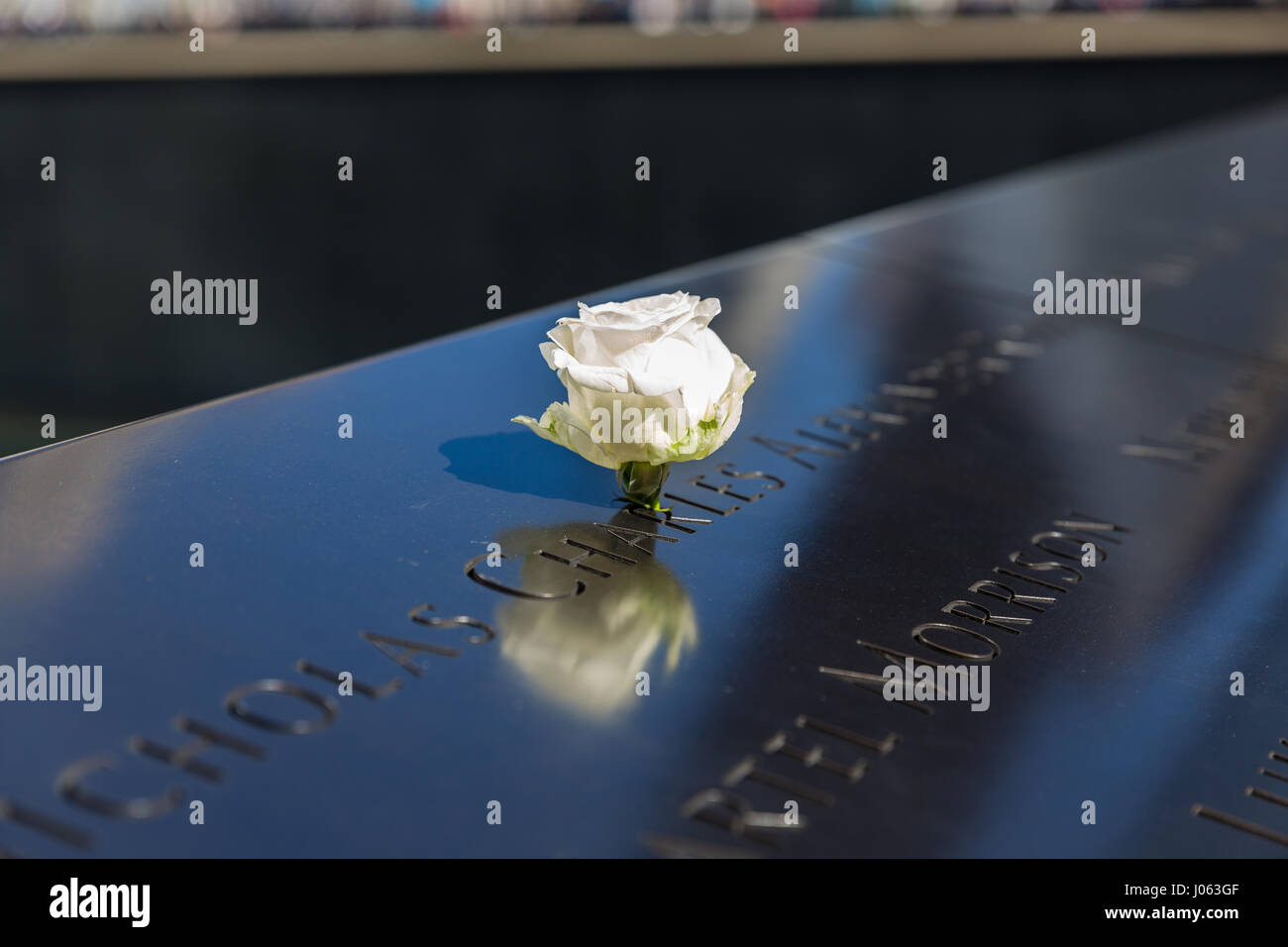 Sito delle torri gemelle memorial cascate. Foto Stock