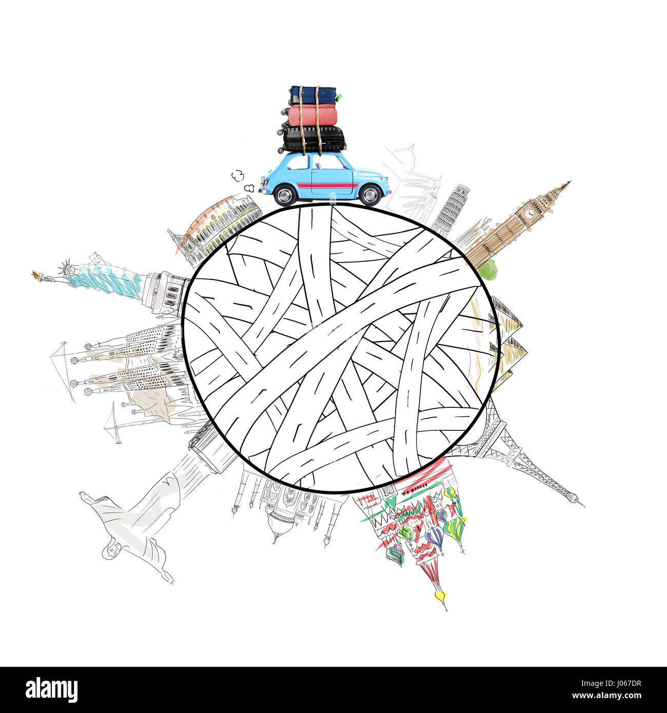 Viaggi in auto Foto Stock