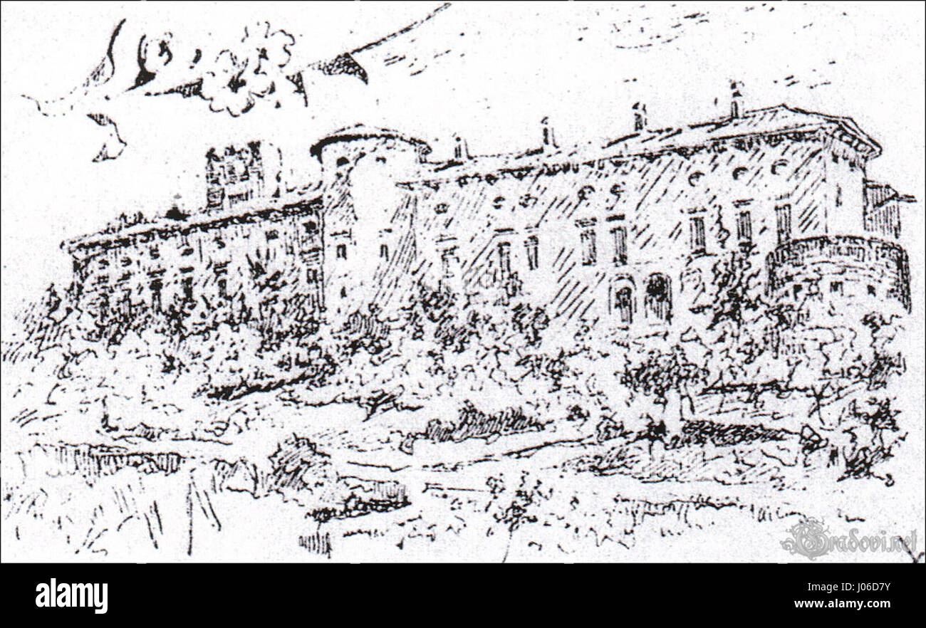 Il castello di Stanjel, situato in Slovenia, risale al XII secolo ed è stato preservato nel corso dei secoli. Il castello ha subito diversi lavori di ristrutturazione e ora si erge come un punto di riferimento storico, che riflette il patrimonio medievale della regione. Foto Stock