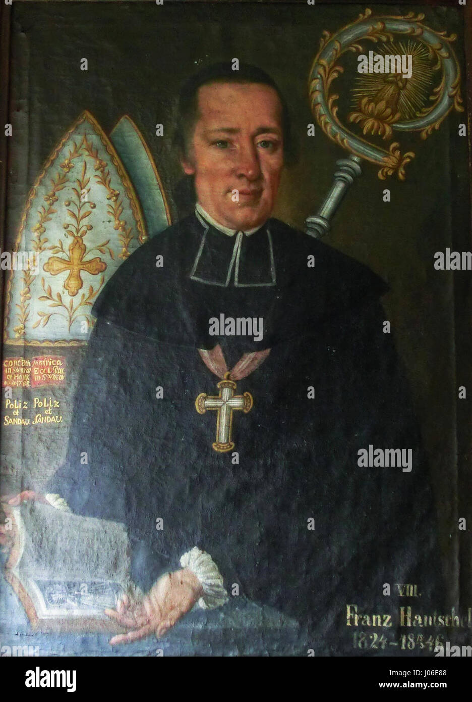 Il dipinto di František Hantschel del 1846 cattura un momento storico nella vita dell'Europa centrale. Le opere d'arte mostrano il paesaggio della regione e le figure locali, sottolineando la vita quotidiana durante la metà del XIX secolo. Foto Stock
