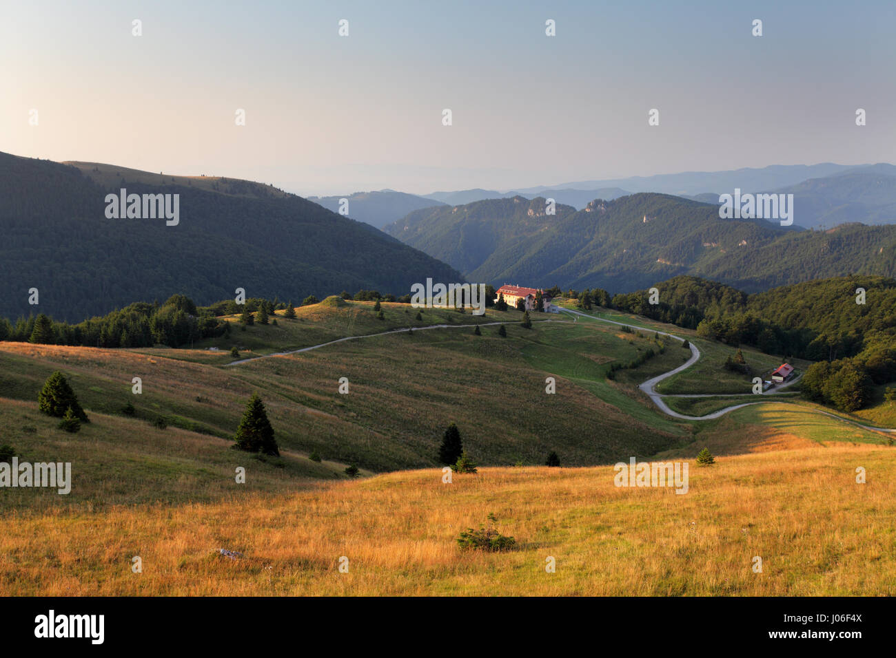 Estate Mountain View per la Slovacchia montagna rurale Foto Stock