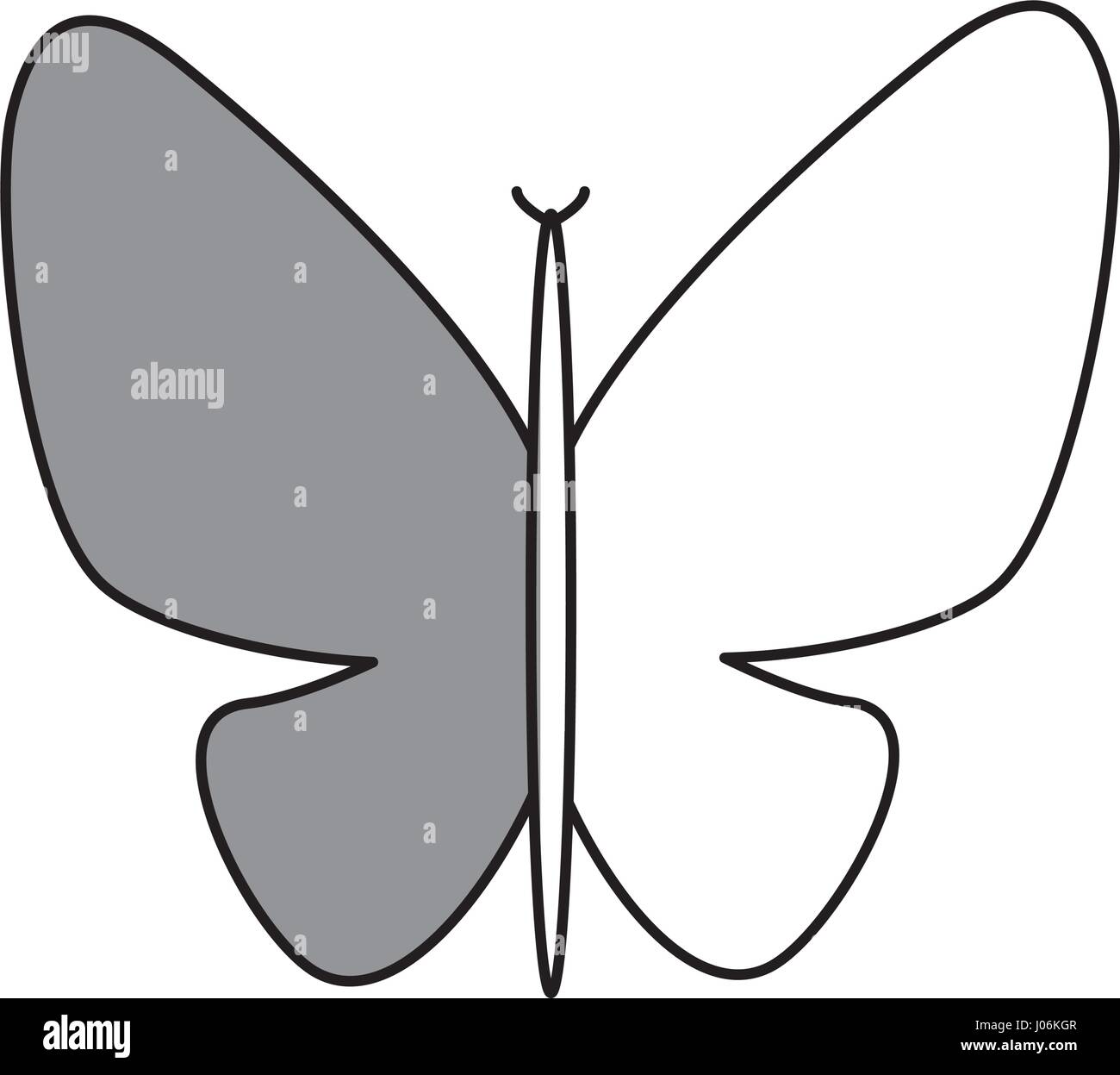 Carino butterfly icona isolato illustrazione vettoriale design Illustrazione Vettoriale