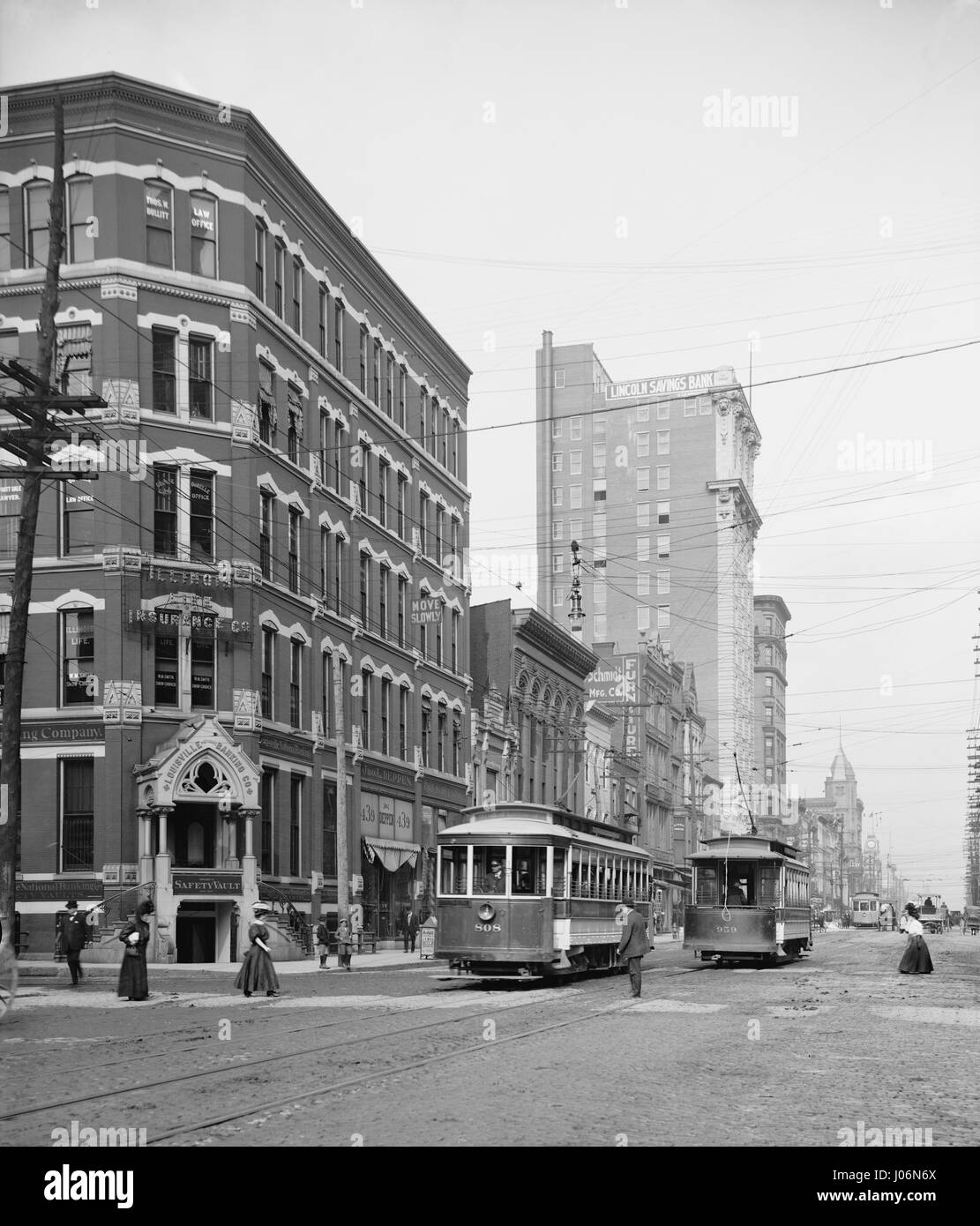 Market Street, Louisville, Kentucky, Stati Uniti d'America, Detroit Publishing Company, 1907 Foto Stock