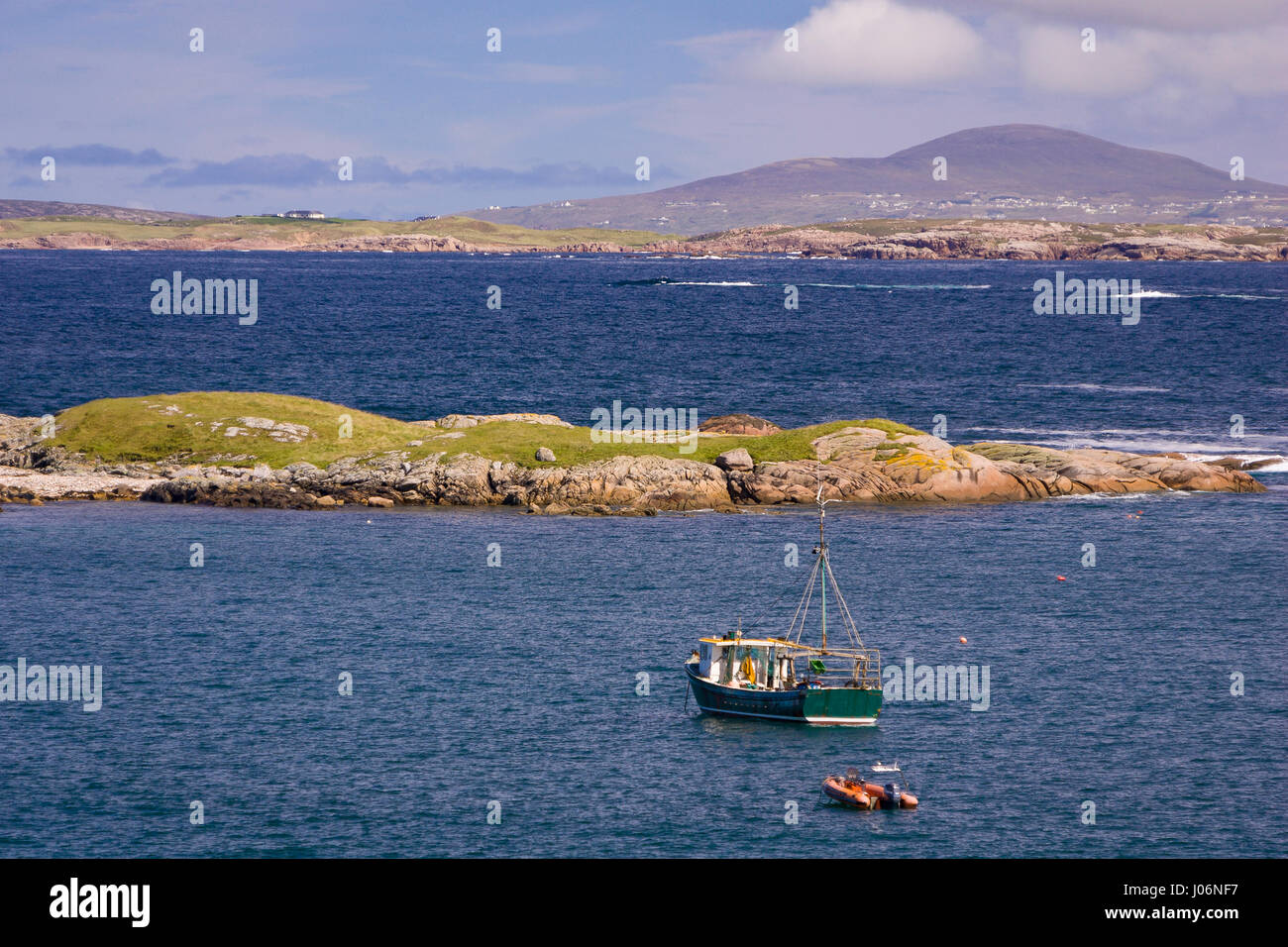 Isola di Aran, Donegal, Irlanda - costa atlantica, sull isola di Arranmore, noto anche come Isola di Aran. Foto Stock