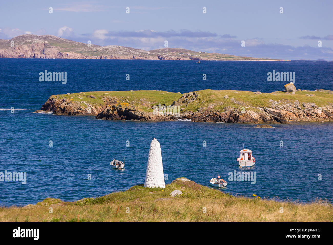 Isola di Aran, Donegal, Irlanda - costa atlantica, sull isola di Arranmore, noto anche come Isola di Aran. Foto Stock