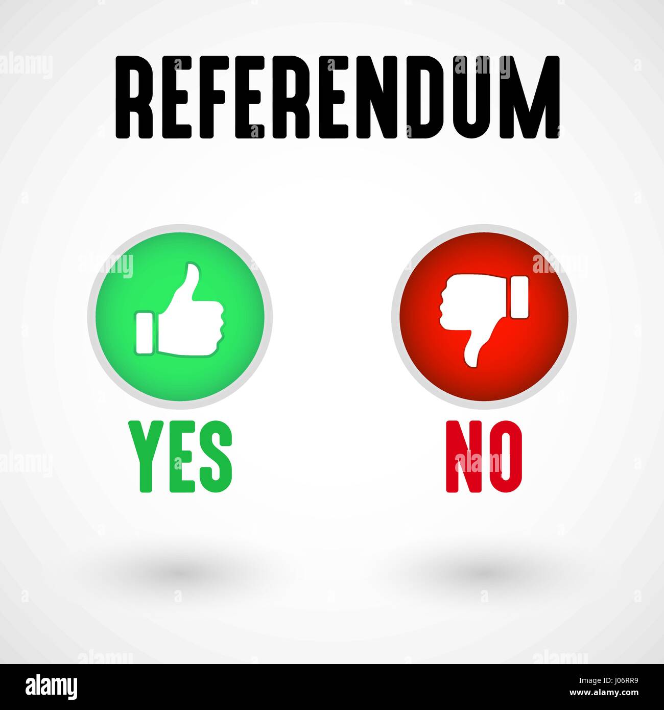 Referendum Sì e No i pulsanti Illustrazione Vettoriale