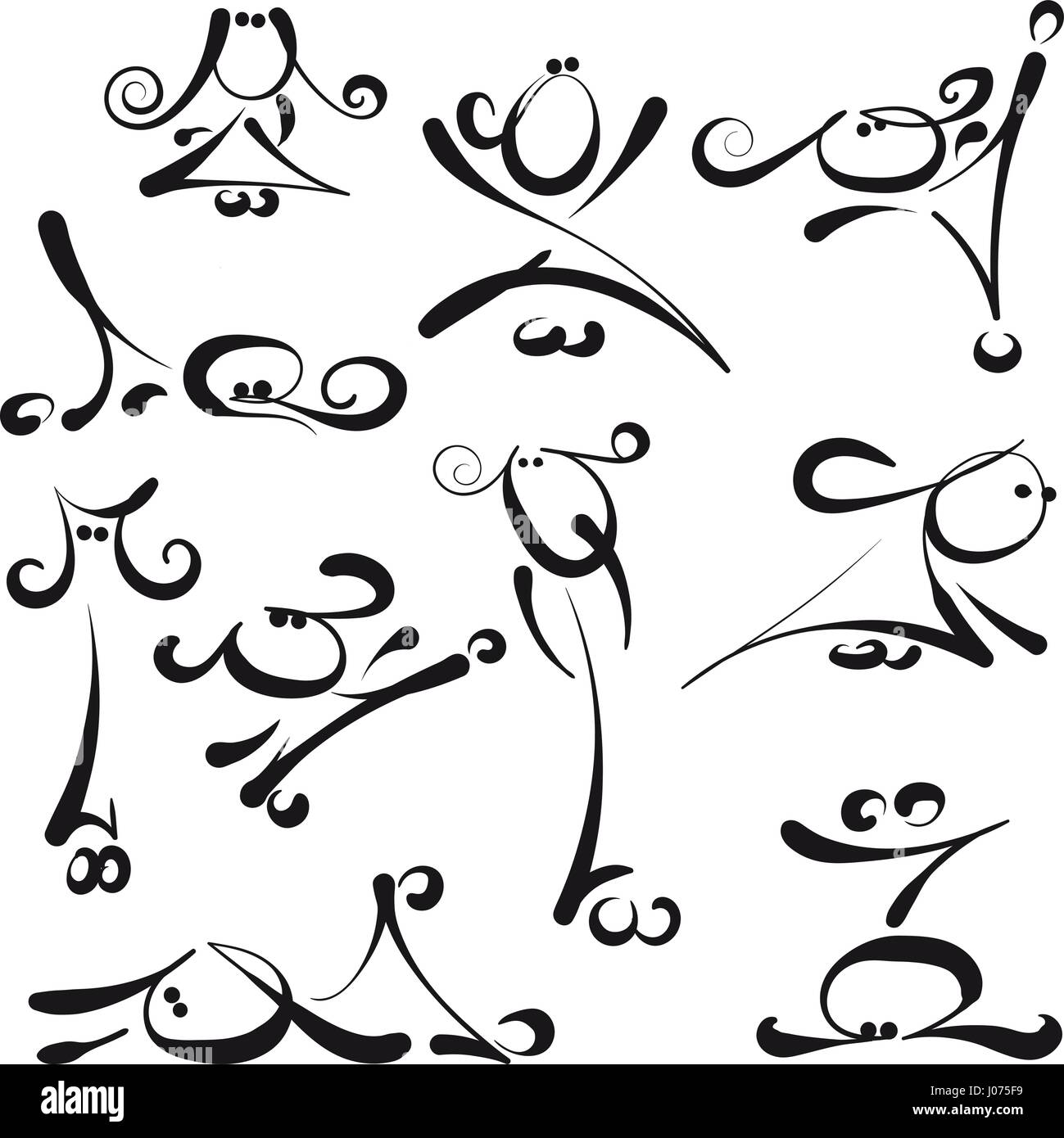 Stick figure - femmina Illustrazione Vettoriale