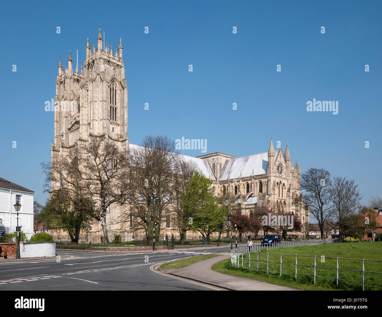 Beverley Minster East Yorkshire UK grandi della chiesa di Inghilterra la Chiesa Parrocchiale costruita a partire dal 1220 all'inizio inglese e perpendicolare stili. Foto Stock