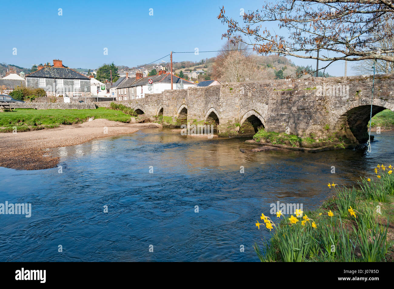 La storica città di Lostwithiel in Cornovaglia, Inghilterra, Regno Unito. Foto Stock
