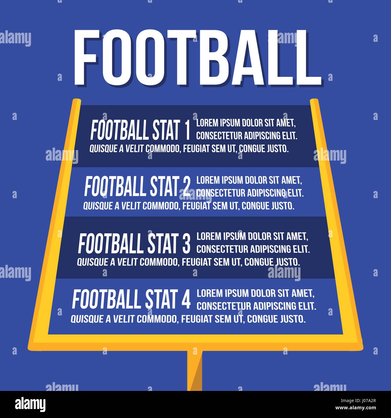 American Football montanti / Regole del gioco Illustrazione Vettoriale