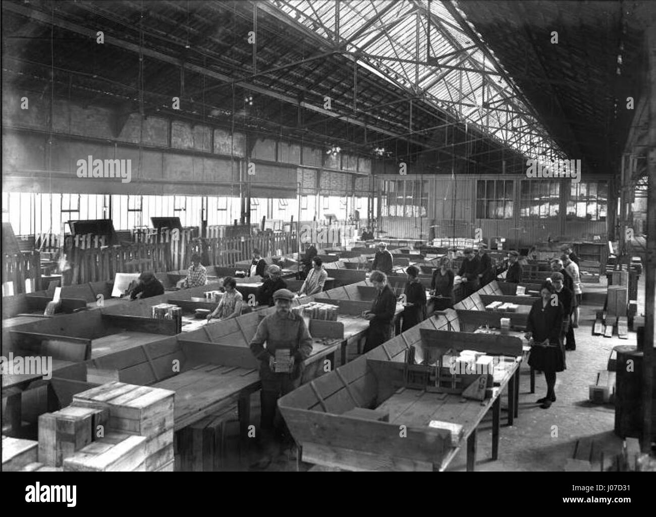 Aniche - fabbricazione de le placche photographiques en verre chez Saint-Gobain à Aniche Foto Stock