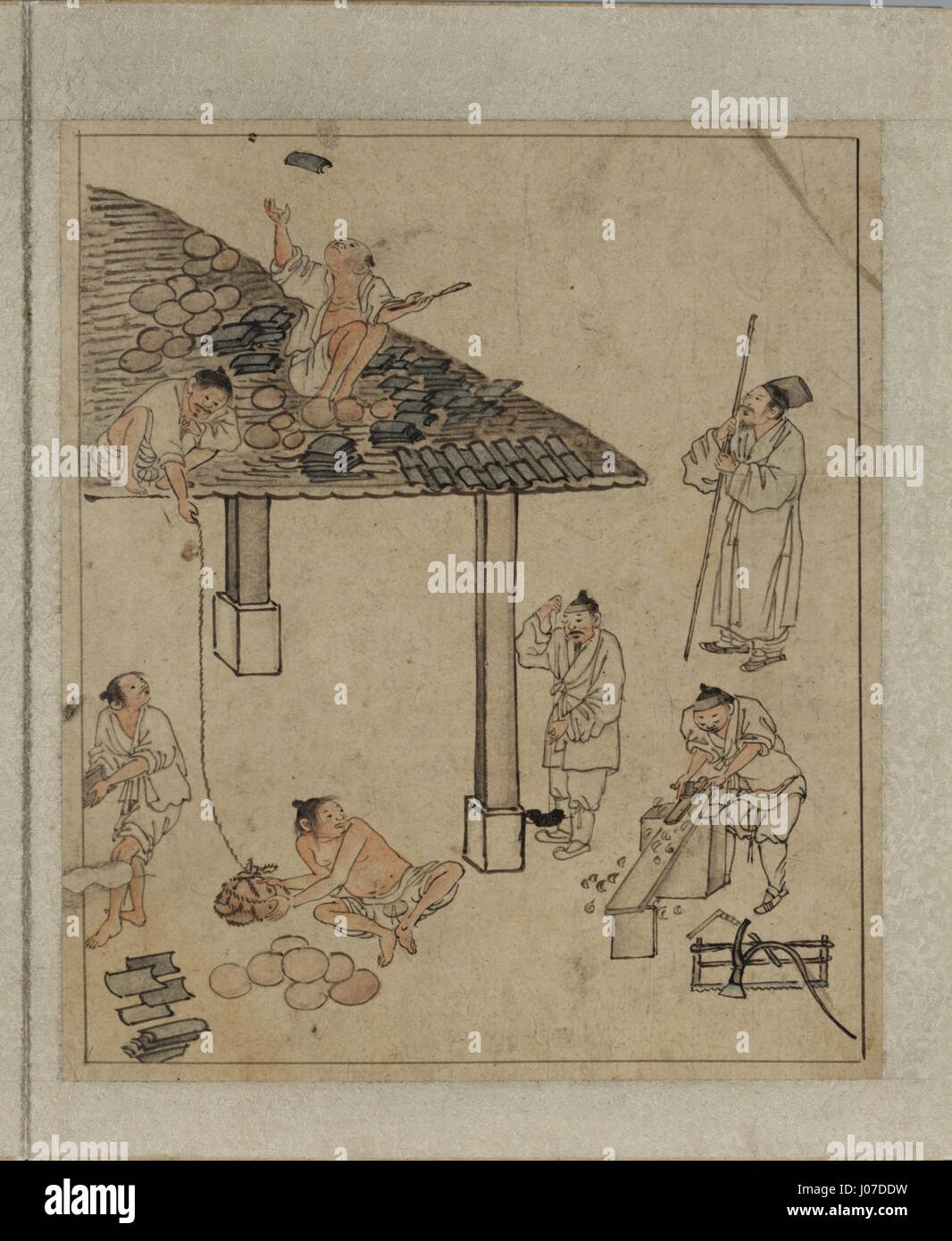 Hangul, l'alfabeto usato per la lingua coreana, fu sviluppato nel XV secolo da re Sejong e dai suoi studiosi. Semplificò i complessi caratteri classici cinesi e contribuì all'ascesa dell'alfabetizzazione in Corea. Foto Stock