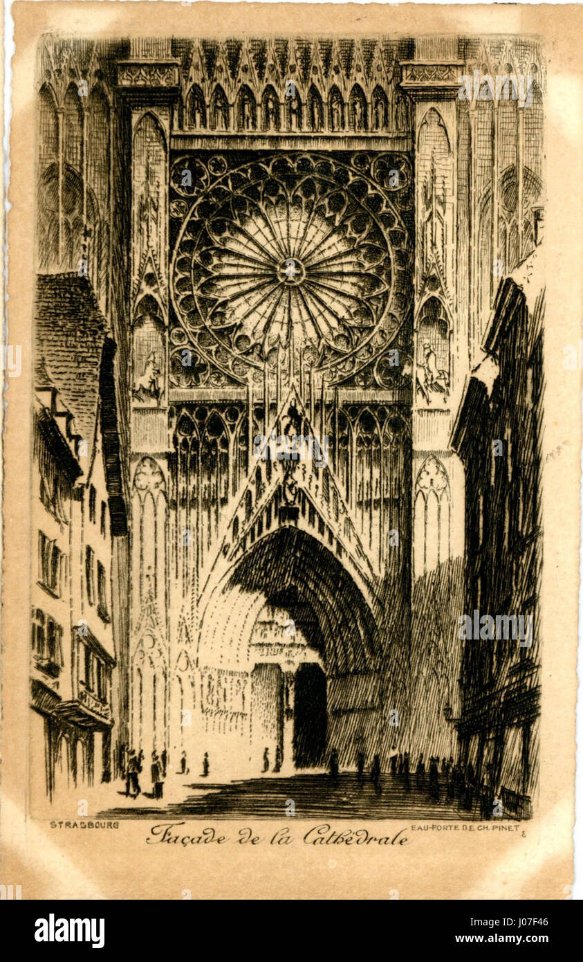 Strasburgo n° 3 facciata de la Cathédrale Foto Stock