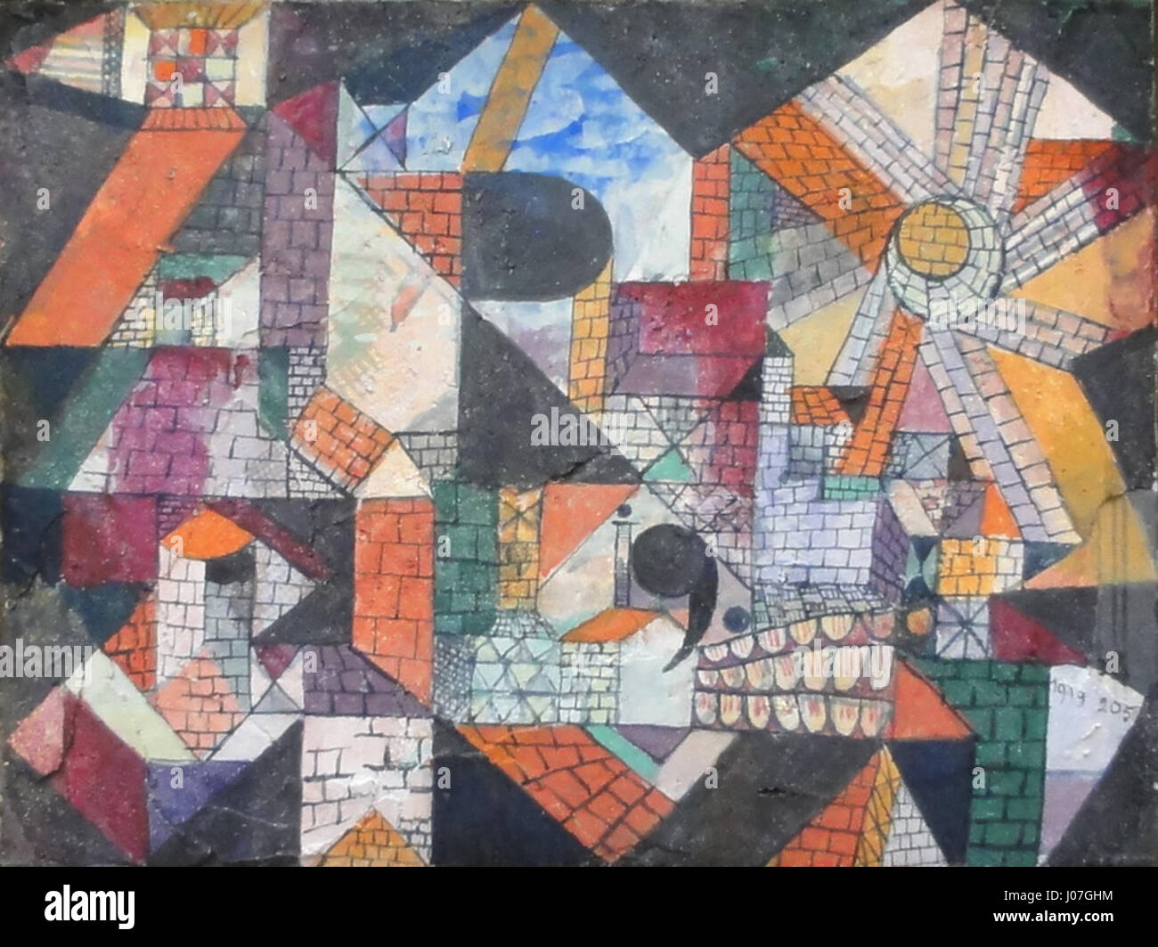 Questa immagine è stata scattata al Lenbachhaus di Monaco il 28 giugno 2013. Il Lenbachhaus è un rinomato museo d'arte di Monaco, noto per la sua vasta collezione di opere del movimento Blaue Reiter, nonché per altre opere d'arte moderne e contemporanee. Il museo ospita opere chiave di famosi artisti tedeschi, tra cui Franz Marc e Wassily Kandinsky. Foto Stock