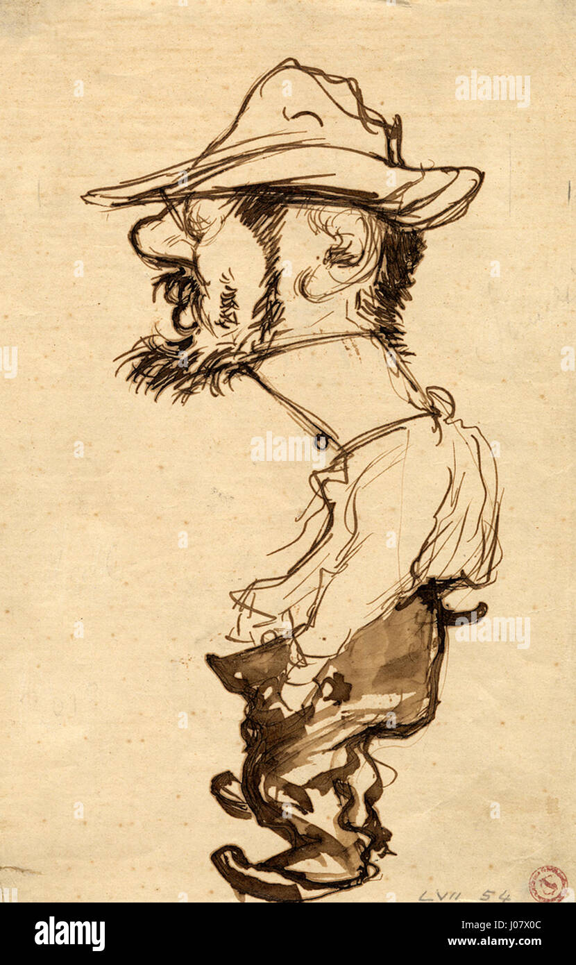 Charles Léandre, ritratto-charge de Toulouse-Lautrec Foto Stock