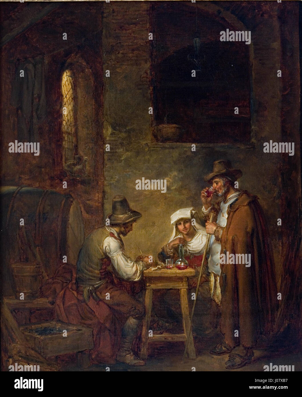 "Il pecoraio" di Aleksander Lauréus è un dipinto pastorale che raffigura un pastore nelle campagne italiane. L'opera esemplifica la tranquillità della vita rurale, con un'enfasi sui paesaggi naturali e sui temi pastorali classici. Foto Stock